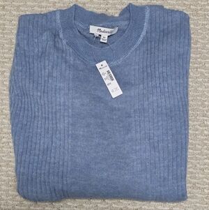 NWT Madewell Ribbed Alpaca-Blend Crewneck Sweater
